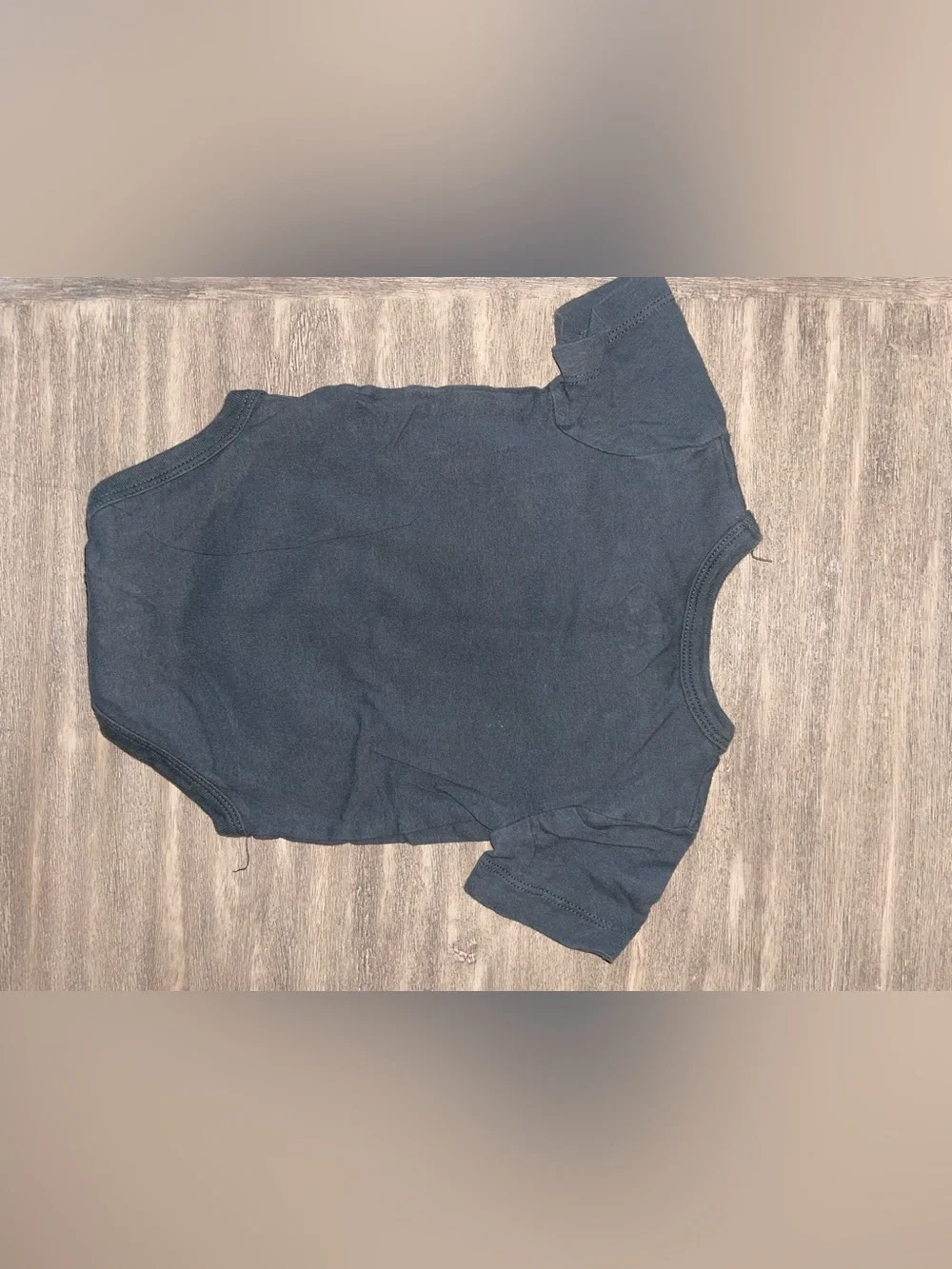 OshKosh B'gosh Dark Gray Bodysuit with Turquoise 'Dad's Little Dude' Graphic
